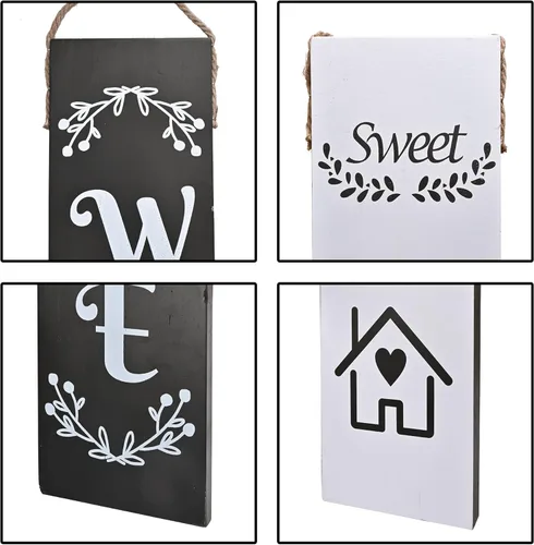 Vista 5 de Sparkle Race Letrero de bienvenida intercambiable para puerta delantera, letrero de bienvenida vertical para porche delantero de pie o colgar