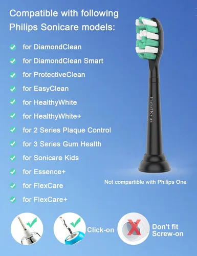 Vista 2 de Cabezales de cepillo de dientes de repuesto para Philips Sonicare C1 C2 ProtectiveClean 4100 5100, cabezal de recarga de dientes sónico eléctrico