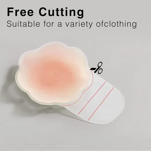 Vista 5 de Dealswin Cubiertas sin pezones de 5.1 pulgadas de silicona reutilizables para levantamiento de senos para copa A-D
