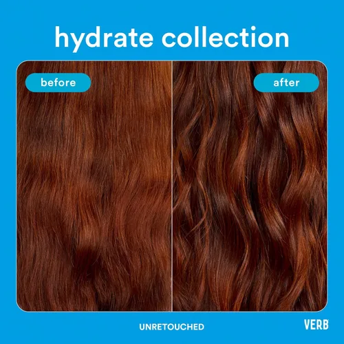 Vista 5 de VERB Hydrate Shampoo limpia el cabello seco y encrespado para reducir el encrespamiento y añadir humedad al cabello