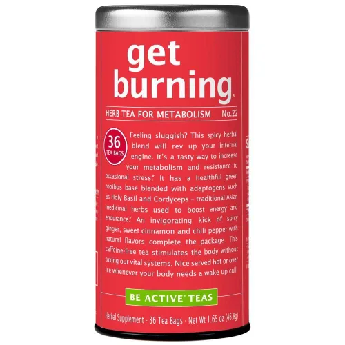 The Republic of Tea - Get Burning - Té de hierbas para el metabolismo, 36 bolsas de té