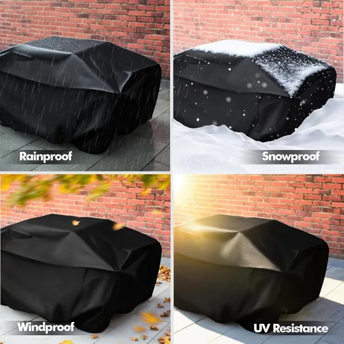 Vista 6 de TOHONFOO Funda de auto de juguete para niños, 52 x 26 x 22 pulgadas, resistente al agua, para exteriores, cubierta de protección para ruedas