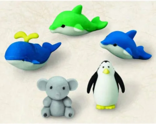 Amscan 393134 Animal 3-D Eraser 1 Unidad., Surtido - 1 3/4" x 1"