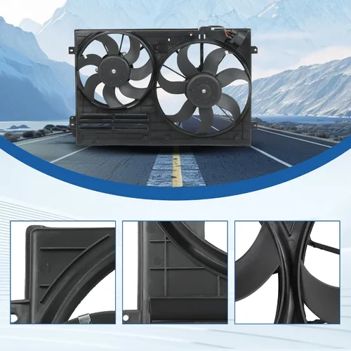 Vista 2 de Reemplazo del ventilador de refrigeración del radiador para A3 Jetta CC Beetle 1.8L 1.9L