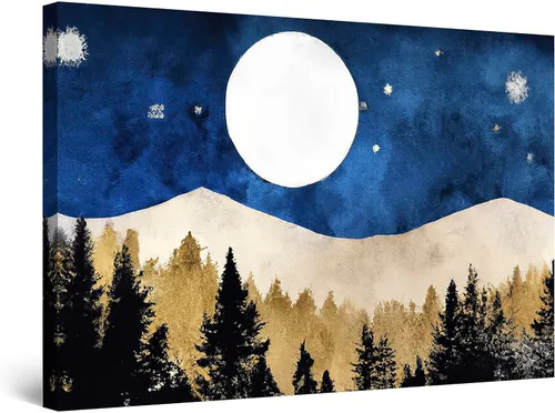 Vista 30 de Startonight Lienzo decorativo para pared, diseño de pájaros del árbol, impresión para dormitorio, 24 x 36 pulgadas