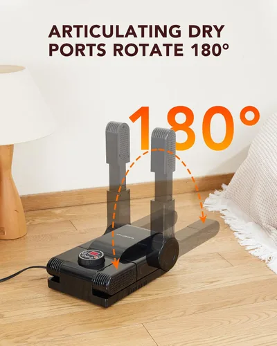 Vista 5 de FORLIM Control de temperatura mejorado secadora de botas para botas de trabajo, secadora de zapatos con temporizador de retardo de 24 horas