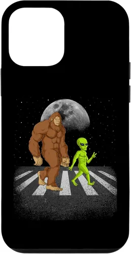 Vista 28 de iPhone 13 Pro Funny Bigfoot Alien Moon Sasquatch UFO Space Hombres Mujeres Niños Caso