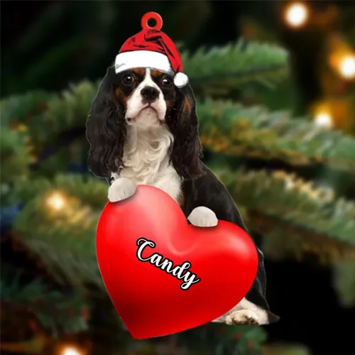 Vista 68 de Amantes de los perros de Navidad, corazón de perro de Navidad disponible para muchos perros Malamute de Alaska, adorno de Navidad, adorno