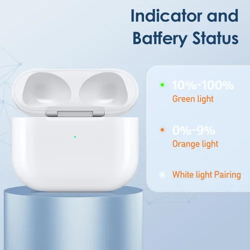 Vista 6 de Wireless Charging Case Compatible with Airpod 3rd Gen, Replacement Airpod 3rd Charghing case with 660 mAh Battery Airpod Charging Case with Pairing