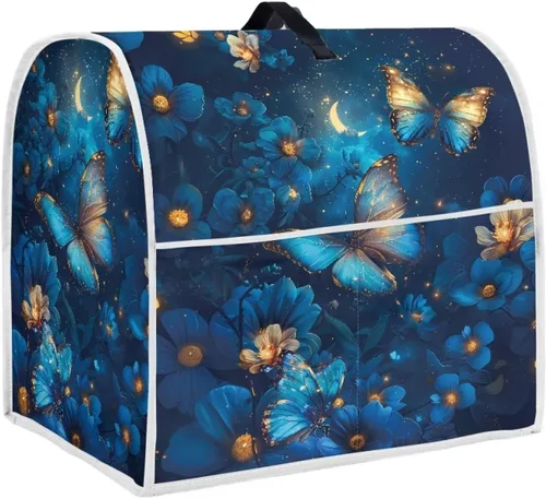 Vista 22 de Birds Flower Pattern Kitchen Aid Mixer Cover, Food Processor Cover with Top Handle and Storage Pocket, Dust Cover for Kitchen Stand Mixer or Coffee