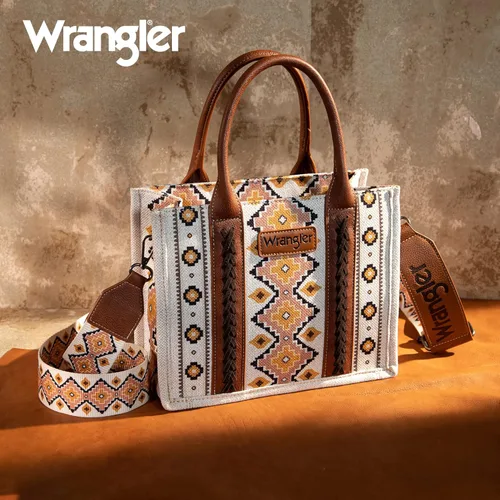 Vista 3 de Wrangler Aztec Tote Bag for Women Boho Shoulder Purses and Western Handbags