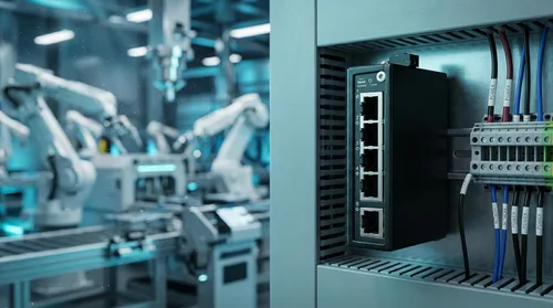 Vista 6 de InHand Networks - Interruptor Gigabit Ethernet industrial no administrado de 5 puertos, 5 puertos RJ45 adaptativos 10/100/100/1000 Base-T (X)