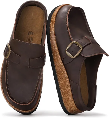 Vista 9 de Project Cloud Zuecos tipo mocasín de cuero 100% genuino para mujer Negro - Carline
