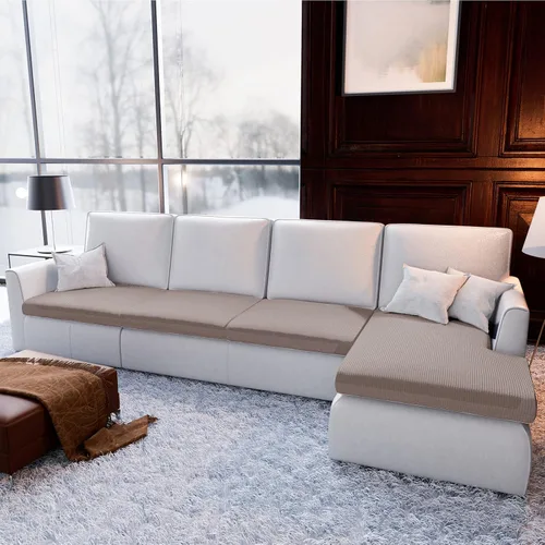 Vista 53 de EFELIM Funda de cojín seccional de 4 piezas para sofá en forma de L, funda elástica para sofá de 1, 2, 3 asientos, funda antideslizante para sofá