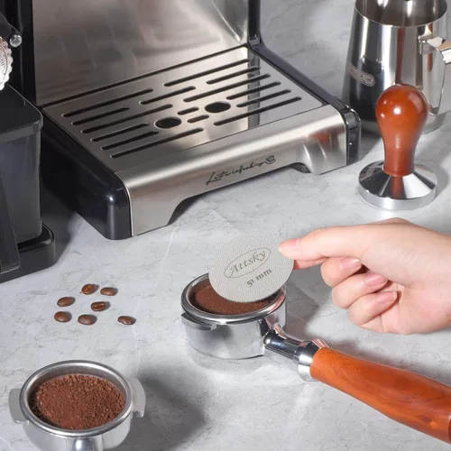 Vista 3 de Attsky Pantalla de disco de espresso de 2.008 in, filtro de espresso para cesta de filtro portafiltro de 2.008 in, pantalla de espresso reutilizable