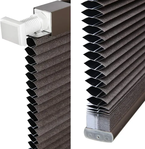 Vista 2 de LazBlinds Persianas Celulares sin Cordón, Sin Herramientas Sin Taladro Persianas de Panal Opacas Persianas Plisadas para Ventanas, 27" An x 64" Al