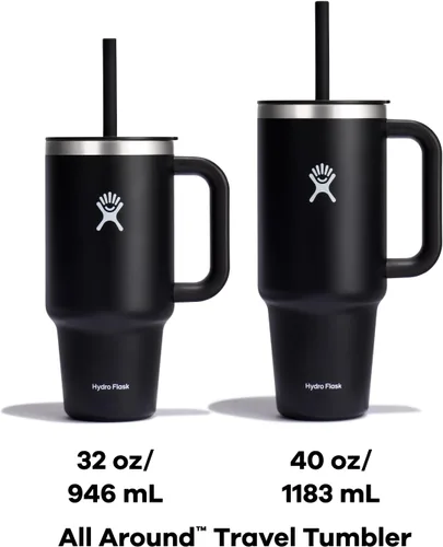 Vista 9 de Hydro Flask Vaso de Viaje de 40 Oz con Asa, Tapa y Pajita - Acero Inoxidable Aislado en 40 Oz Birch