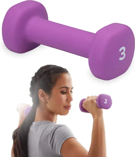 Gaiam Dumbbell Hand Weight (Sold in Singles) - Neoprene Coated Exercise & Fitness Dumbbell for Home Gym Workouts and Strength Training - Free