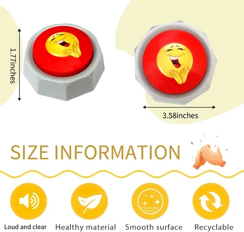 Vista 2 de RIBOSY Botón de aplausos: el botón aplaude cuando se presiona, añade diversión adicional a tu vida