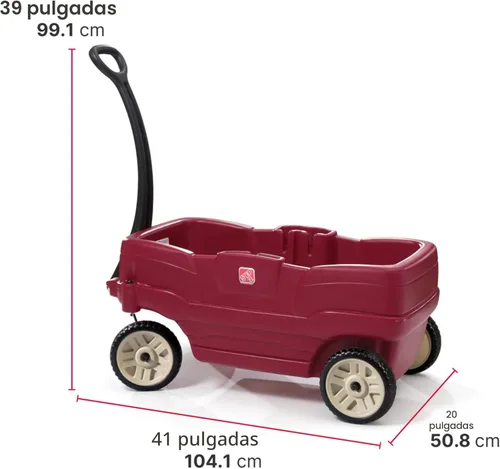Vista 3 de Step2 Carrito de Vecindario, juguete de montar para niños, sustituto de cochecito, incluye cinturones de seguridad, hecho de plástico duradero