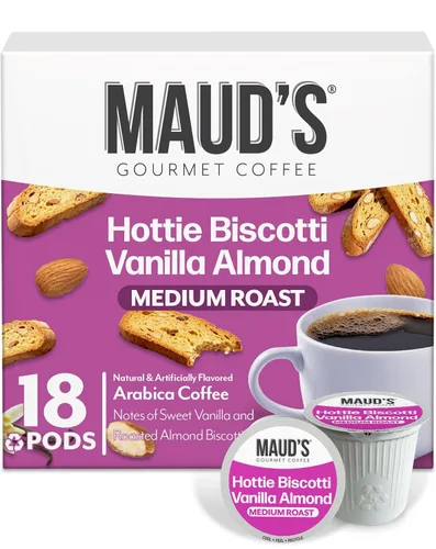 Vista 61 de Maud's - Cápsulas de café reciclables, compatibles con la cafetera Keurig K-Cup, una sola porción de café 100% arábica de tueste medio, 18