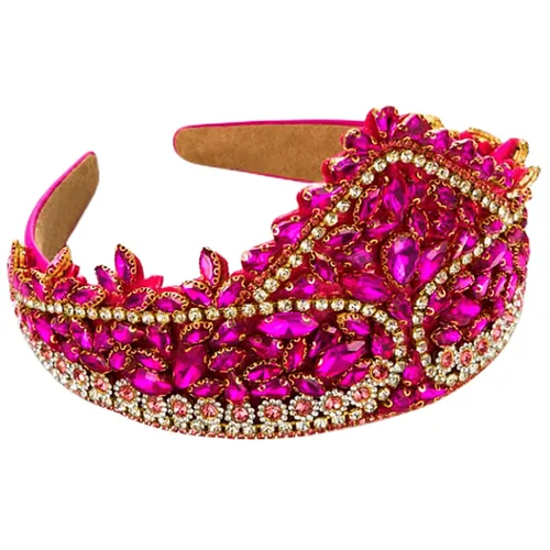 Vista 28 de Diadema de moda para mujer, diadema decorativa de diamantes de imitación anchos para mujer, accesorios para el cabello para mujeres y niñas