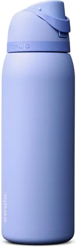 Vista 55 de Owala FreeSip - Botella de agua de acero inoxidable de 24 onzas, pistas de esquí de los años 80