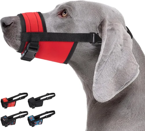 Vista 7 de CollarDirect Bozal para perro, diseño actualizado, ajustable, suave, transpirable, de nailon tribal, protector bucal para perros pequeños, medianos