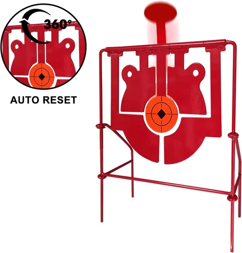 Vista 2 de Atflbox Objetivo de disparo de 5 en 1 para pistola de perdigones, objetivo giratorio de metal pesado para rifles y pistolas de aire comprimido