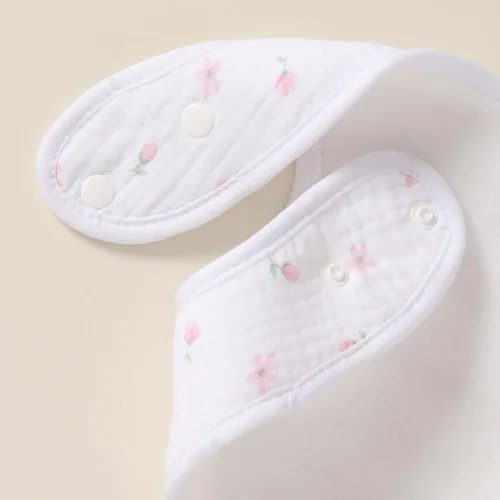 Vista 4 de Paquete de 6 baberos de muselina unisex para bebés, absorbentes, suaves y lindos para bebés niños y niñas, 100% algodón
