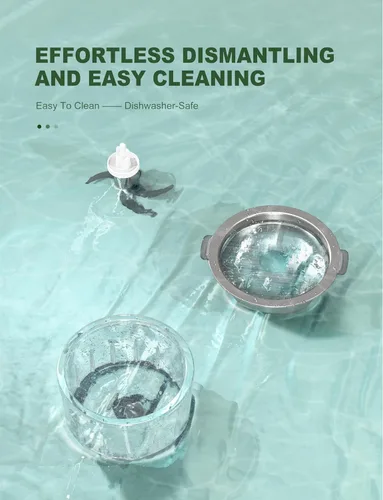 Vista 6 de Máquina automática de alimentos para bebés, molinillo de alimentos de vidrio para bebés, licuadora y vaporera y máquina de puré con cocción