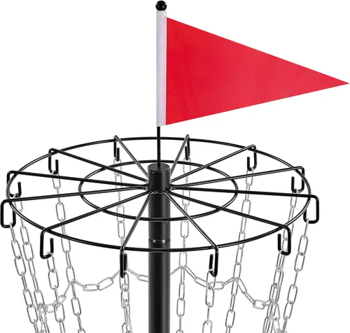 Vista 6 de Topeakmart Disc Golf Set 12 Cadenas Disco Target Basket Portátil con Discos para Exterior Negro
