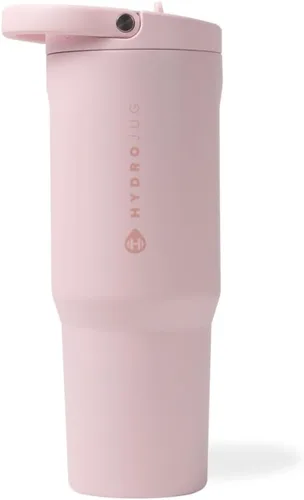 Vista 9 de HydroJug Sport - Vaso de acero inoxidable con popote, aislado al vacío, botella de agua a prueba de fugas de 20 onzas, diseño ergonómico