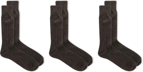 Vista 3 de Chaps Men's Soft Touch True Rib Dress Crew Socks-3 Pair Pack-Modal Blend and Embroidered Detail