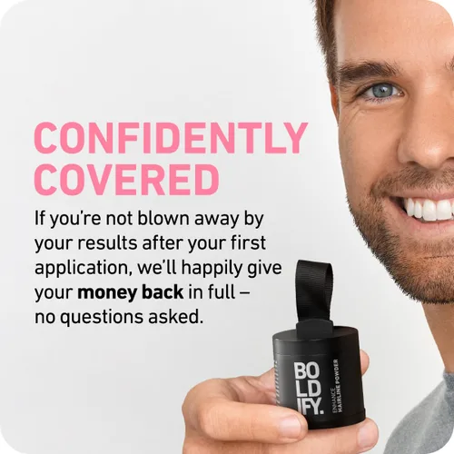 Vista 8 de BOLDIFY Polvo de línea capilar Botella más grande de 0.35 oz Polvo de retoque de raíz Oculta instantáneamente la pérdida de cabello Toppers
