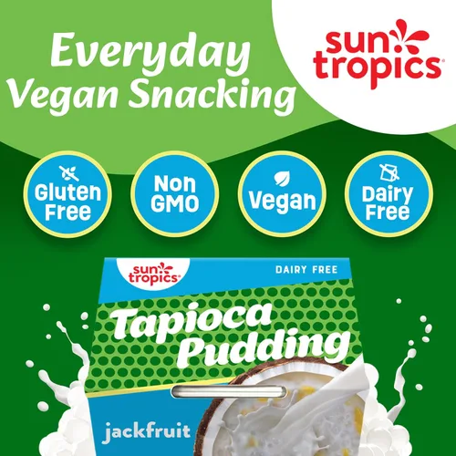Vista 6 de Sun Tropics Pudín de tapioca, fruta de yaca, pudín vegano, sin lácteos, sin gluten, sin OMG, listos para comer, 8.0 onzas (paquete de 6)