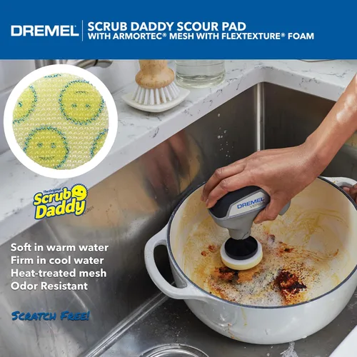 Vista 6 de Dremel Versa - Paquete de 5 almohadillas de esponja de limpieza Scrub Daddy, paquete variado para limpieza multisuperficie, para uso en cocina