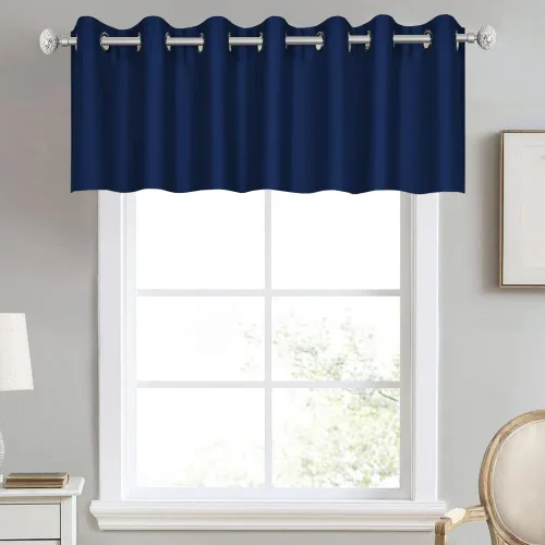 Vista 62 de DECOVSUN Cenefa de cortina opaca amarilla brillante para ventanas de cocina, cenefa opaca con ojales para dormitorio, cenefa corta y recta para sala