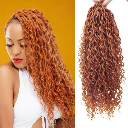 Vista 22 de Goddess Locs - Rastas de cabello corto rizado bohemio sintético de 10 pulgadas, paquete de 8 paquetes de trenzas de ganchillo preenrolladas