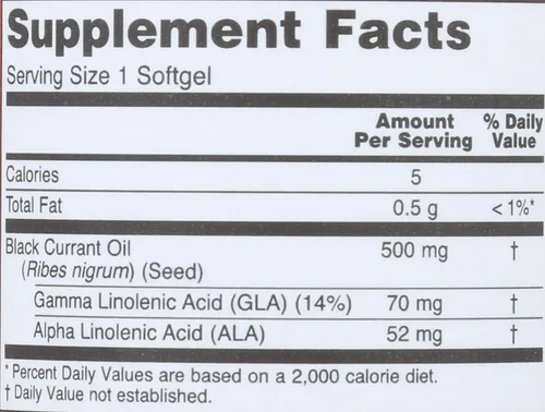 Vista 3 de Now Foods Aceite de grosella negra 500 miligramos - 100 cápsulas blandas (paquete de 2)