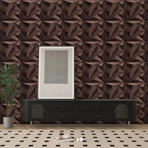 Vista 8 de Art3dwallpanels Paquete de 33 paneles de pared 3D de cobre antiguo para decoración de interiores, paneles de pared texturizados de PVC de 12 x 12