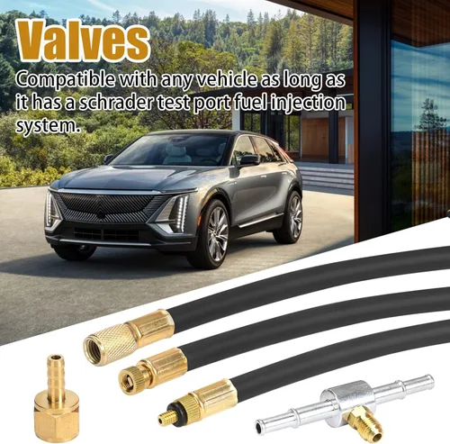 Vista 5 de BETOOLL Kit de prueba de presión de combustible - Manómetro de presión de combustible - Juego de medidor de presión de bomba de inyección