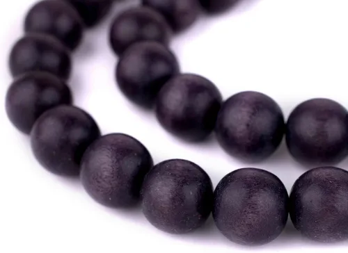 Vista 101 de TheBeadChest: cuentas de madera redondas naturales de 0.315 pulgadas, cuentas de madera sueltas espaciadoras para fabricar joyas, 4 tamaños