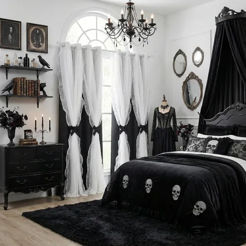 Vista 34 de PONY DANCE Cortinas con Volantes de Doble Capa con Superposición Transparente, Decoración Elegante para Ventanas de Diseño Rústico Francés de Campo