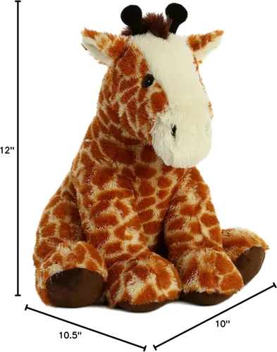 Vista 5 de Aurora Peluche de jirafa de peluche - Comodidad acogedora - Acurruces sin fin - Marrón 14 pulgadas