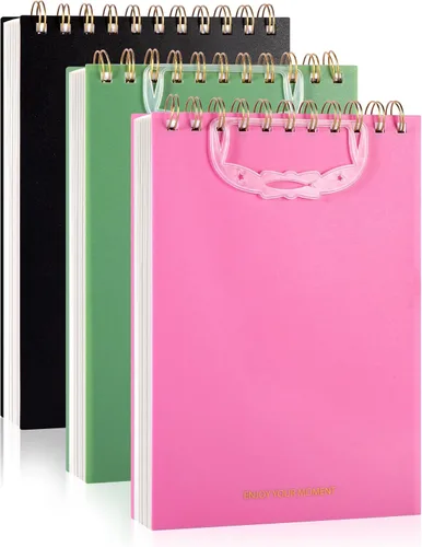Vista 11 de Yoment Cuadernos de espiral superior para zurdos, de 6 x 9 pulgadas, con rayas universitarias, cubierta impermeable, bloc de notas de 160 páginas