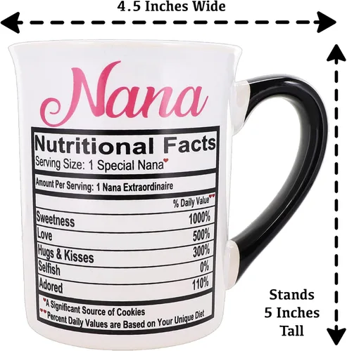 Vista 4 de Cottage Creek Nana - Taza de café de cerámica de 16 onzas, en caja