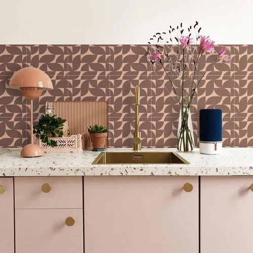 Vista 12 de Alwayspon Adhesivos de transferencia de azulejos de vinilo esmerilado para despegar y pegar, calcomanías autoadhesivas para azulejos de pared