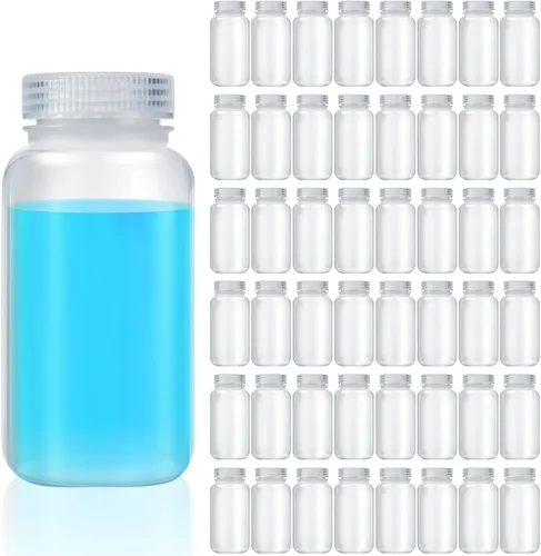 Vista 34 de Tatuo 12 botellas de plástico de 1 onza con reactivo de polipropileno de 1.0 fl oz con tapas de rosca, recipientes de muestra de PP transparentes