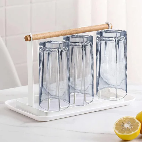Vista 5 de Top-spring Vaso de agua de plástico reutilizable de 12 onzas, vasos transparentes inastillables, sin BPA, juego de 6 (12 onzas, transparente)